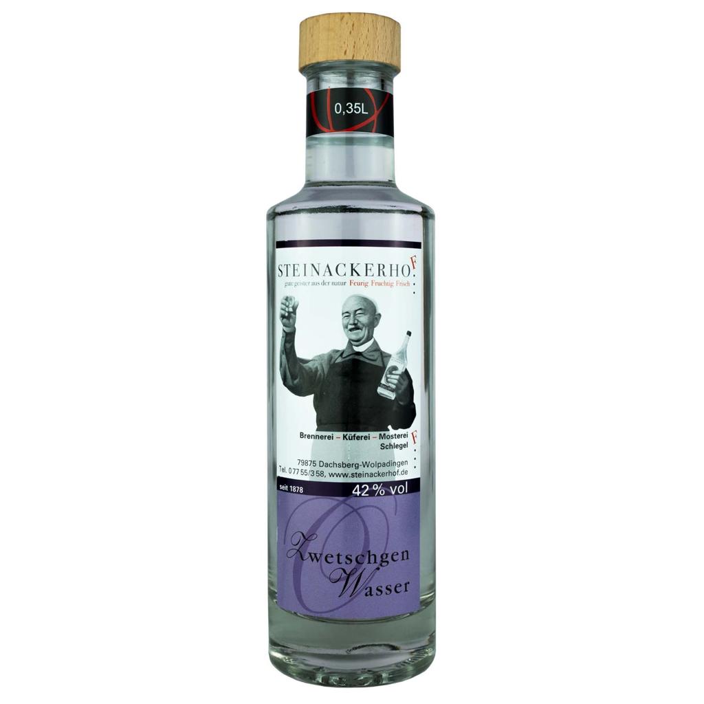 Zwetschgenwasser Schnaps 42% Alkohol Brennerei Steinackerhof 0,35L 0,5L 1L hausgemachter Schnaps, hochwertige Zwetschgen